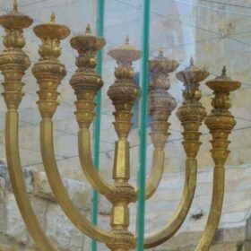 A Hanukkah menorah in Israel.