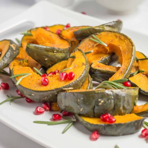 Air Fryer Kabocha Squash Vegan Thanksgiving Recipe