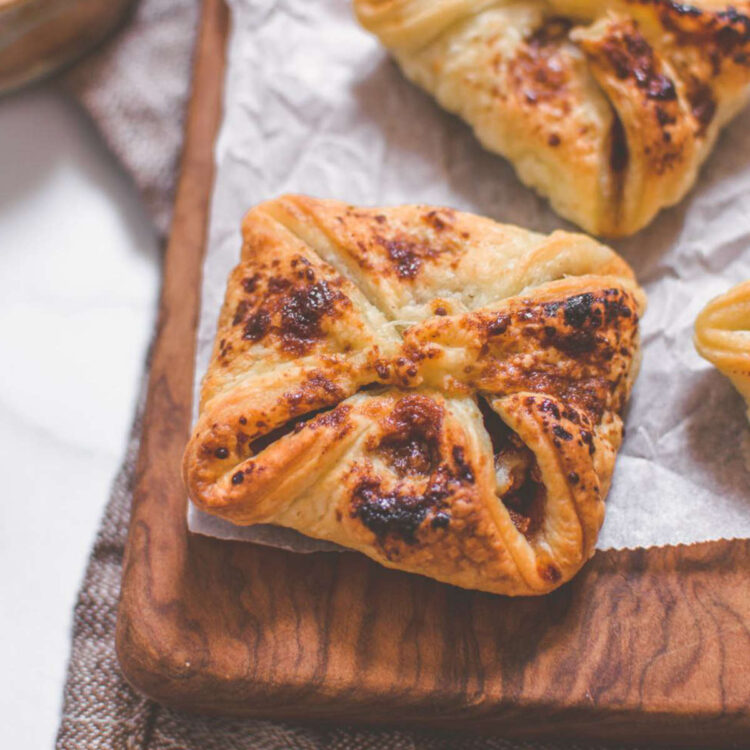 Football Puff Pastries (Easy Vegan Game Day Appetizer)