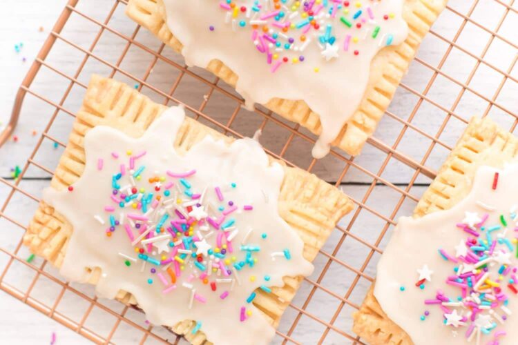 vegan pop tarts on a cooling rack