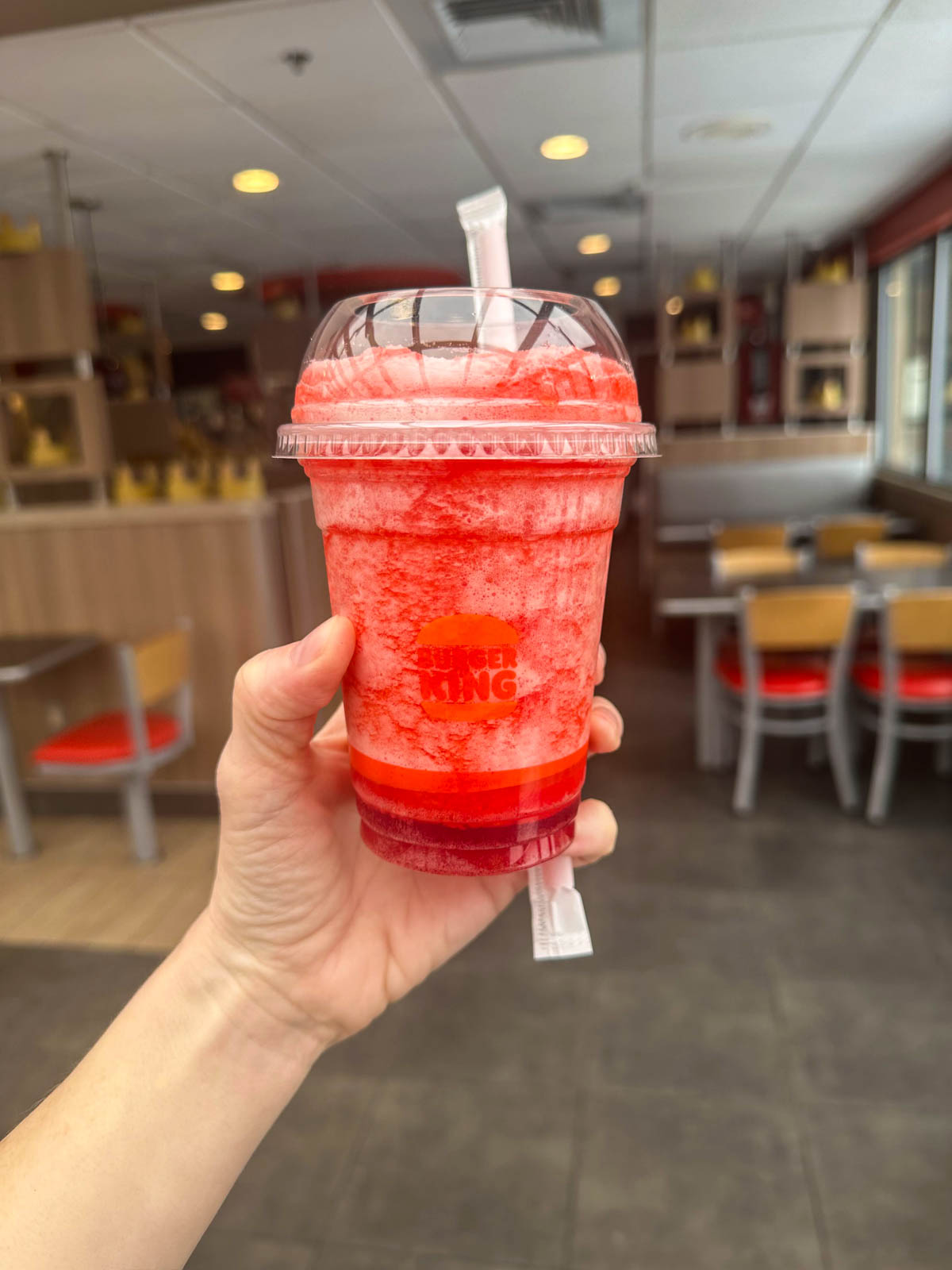 A Fanta slushie beverage option at Burger King.