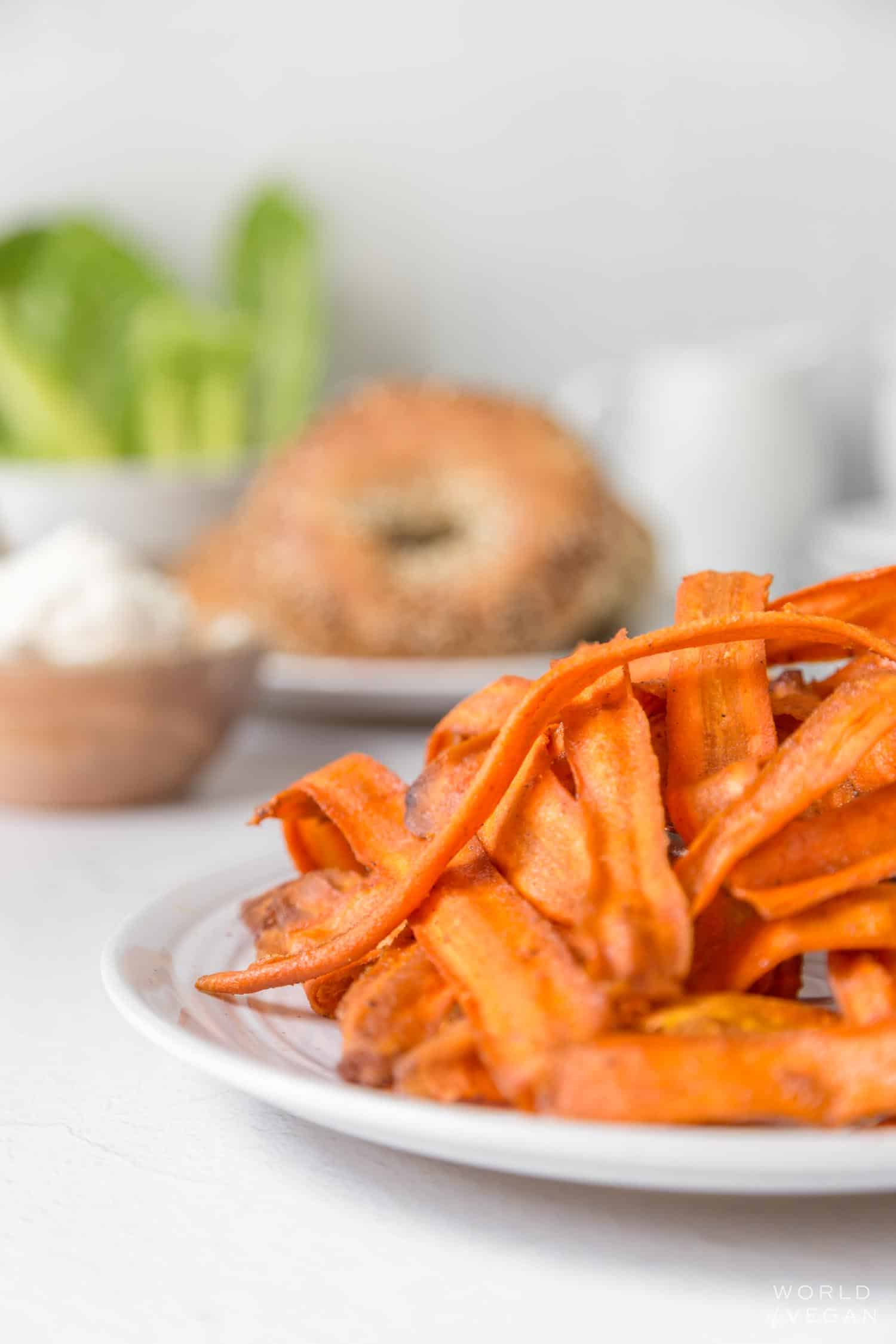 carrot bacon brunch with bagels