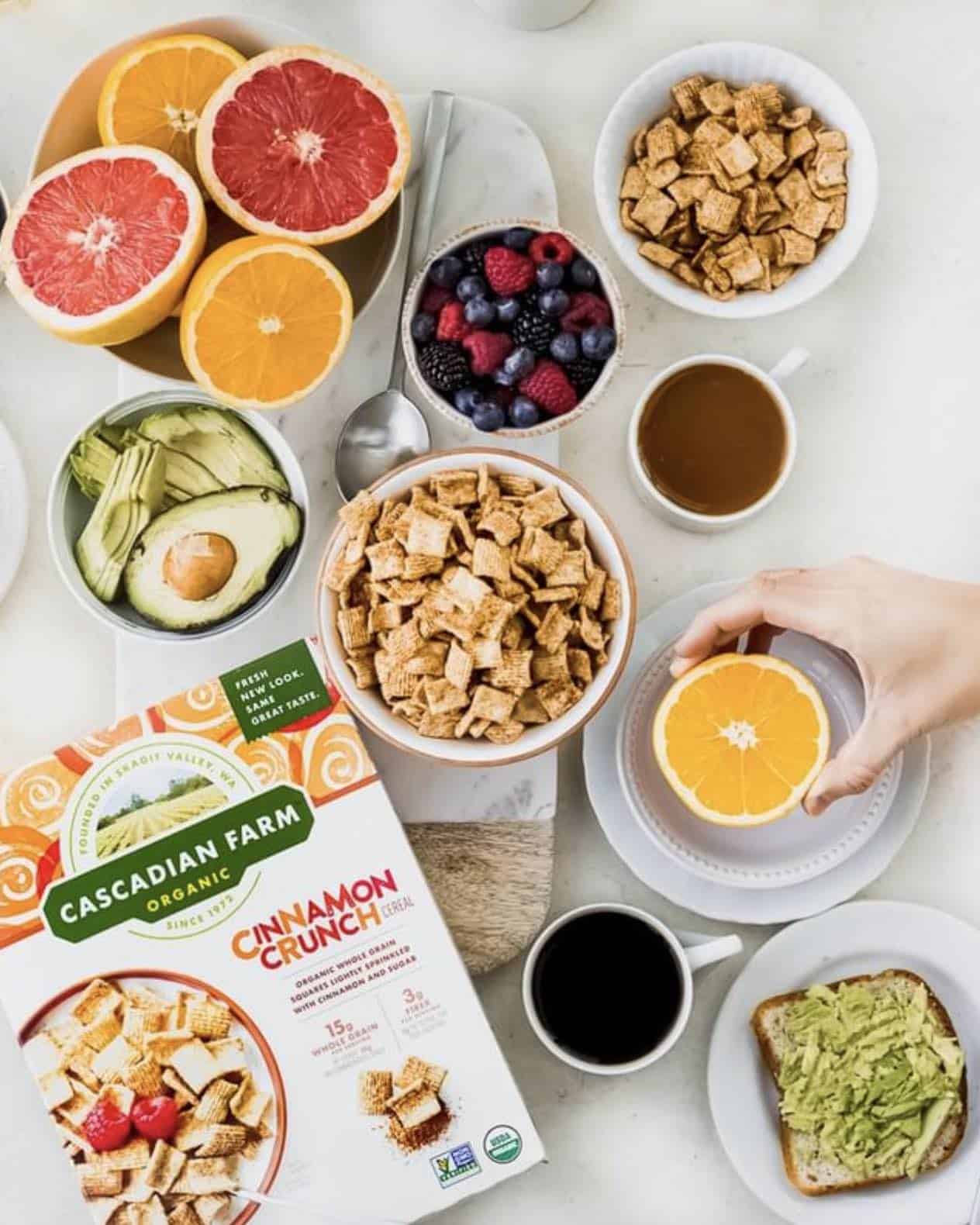 Cascadian Farm Organic Vegan Breakfast Cereal Cinnamon Crunch Photo
