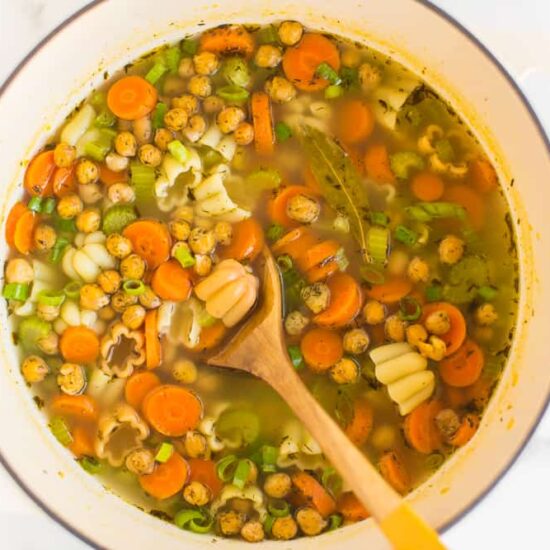 Vegan Chickpea Noodle Soup Recipe