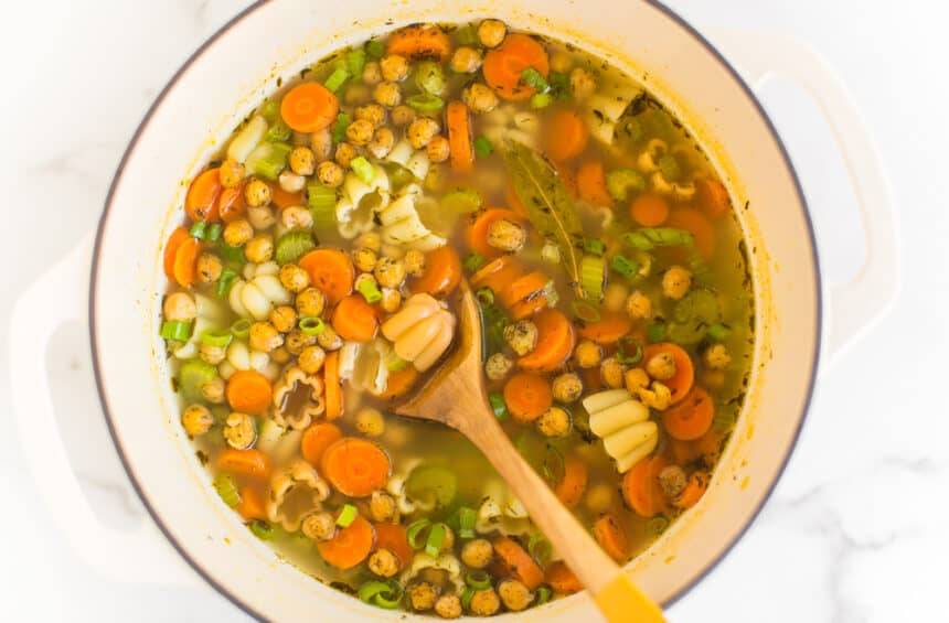 Vegan Chickpea Noodle Soup Recipe