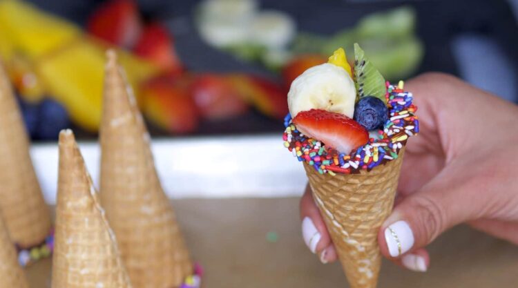 vegan fruit cones