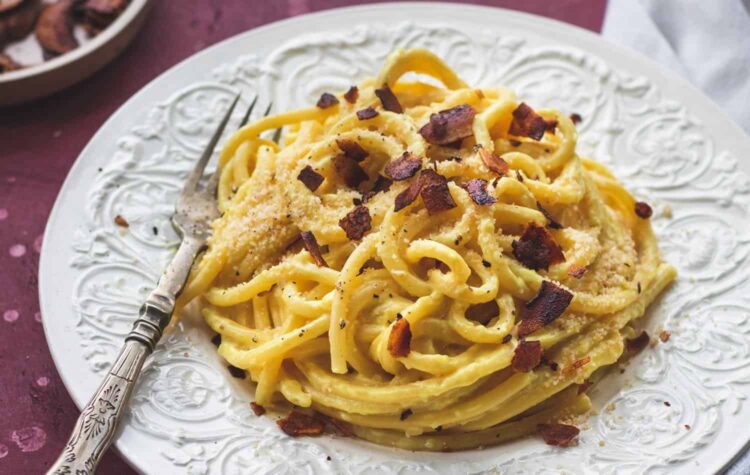 Dairy-Free Carbonara (Made With Silken Tofu)