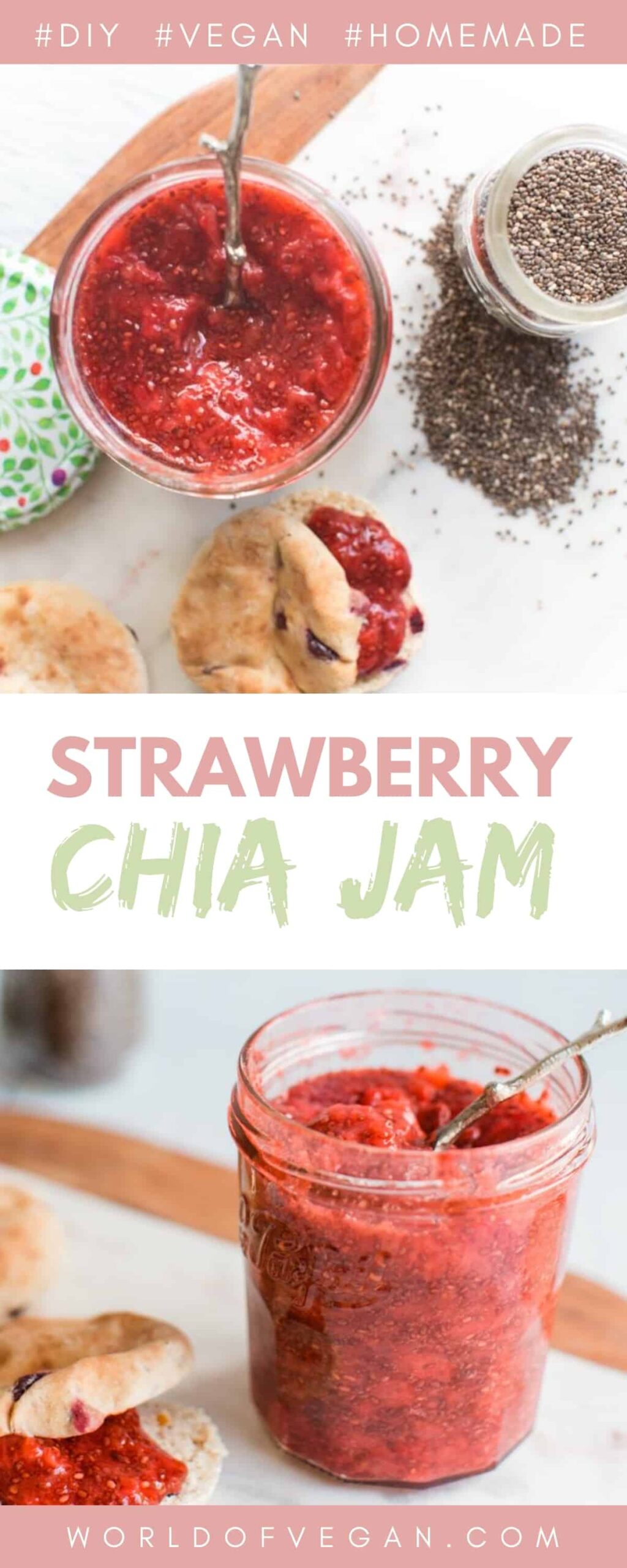 Homemade Strawberry Chia Jam | World of Vegan Recipe