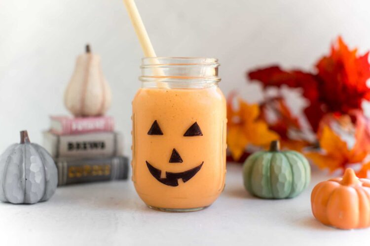 Jack O Lantern Vegan Halloween Smoothie