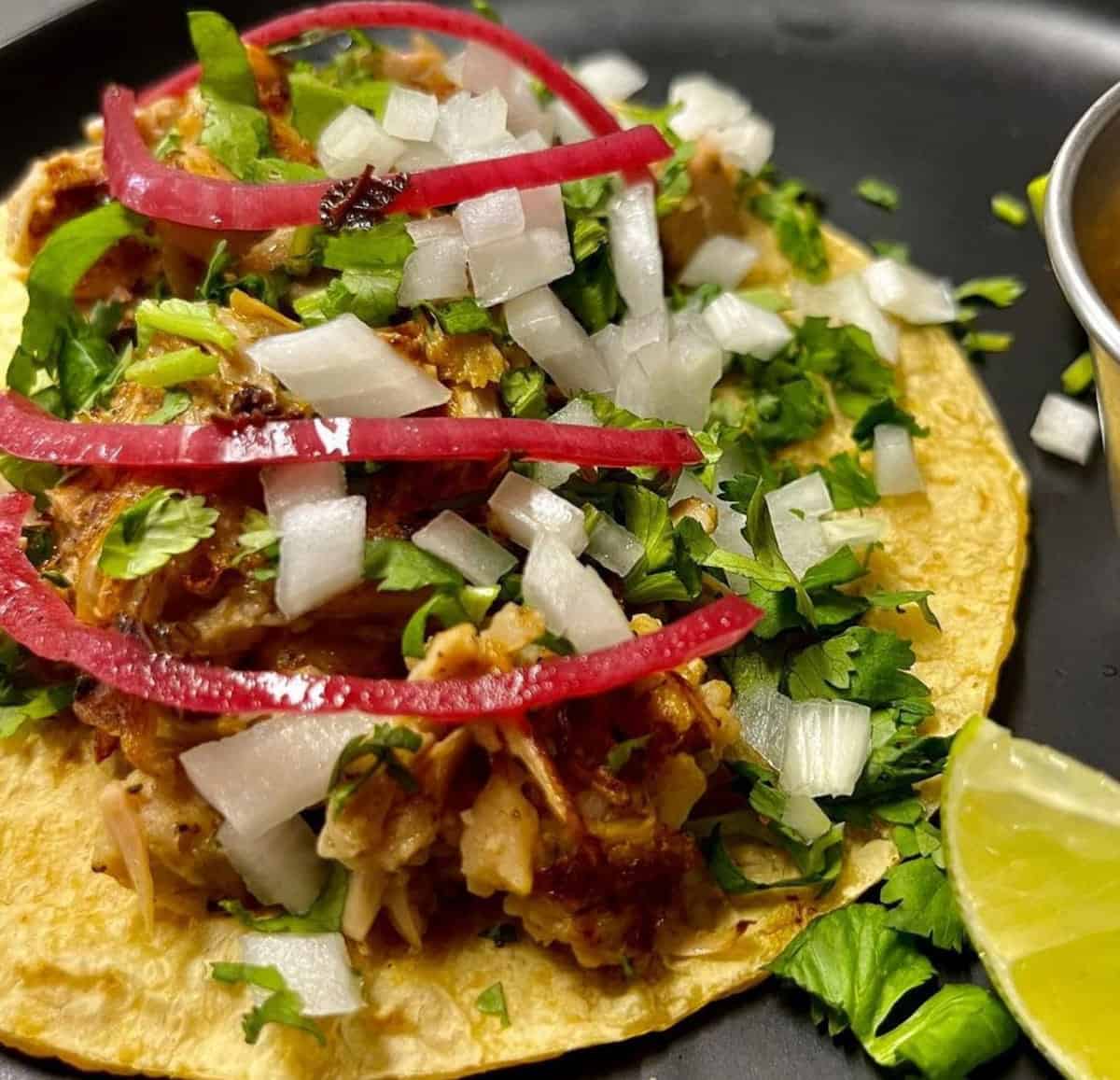 Jackfruit carnitas from Revolution Vegan Kitchen.