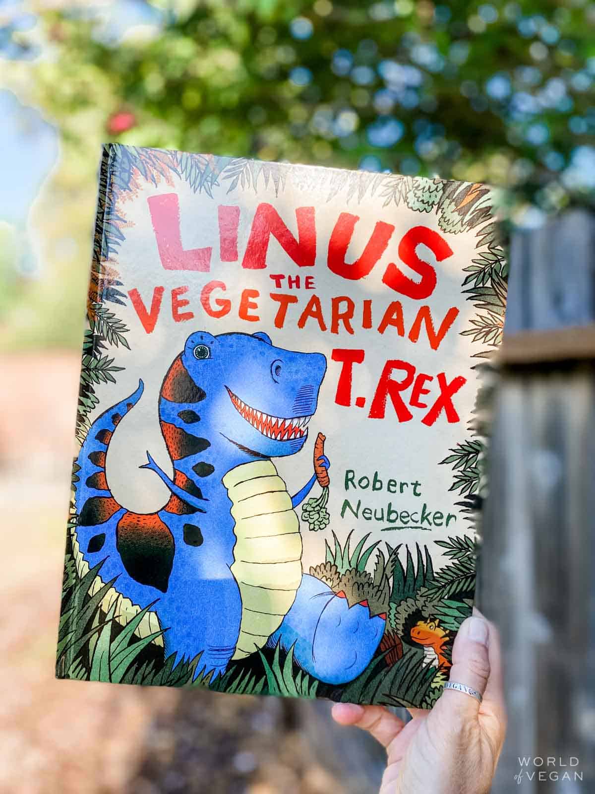 linus the vegetarian t-rex book for kids