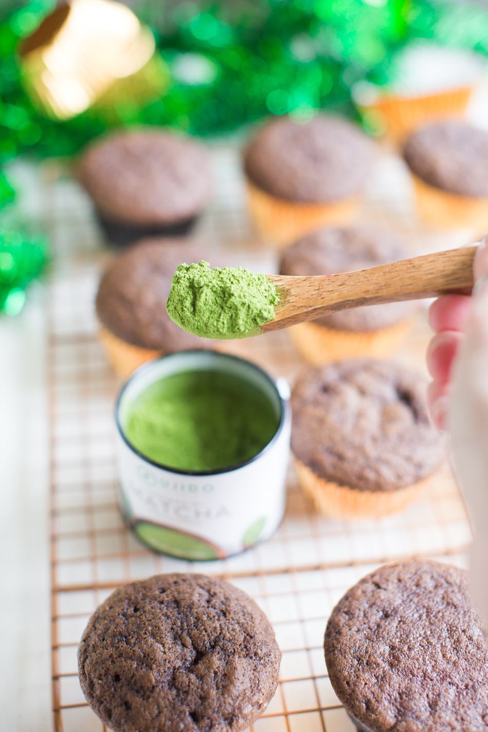 Matcha Green Tea Cupcakes | WorldofVegan.com | #matcha #cupcakes #dessert #green #recipe #dairyfree