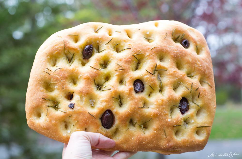 Olive Rosemary Vegan Focaccia Bread