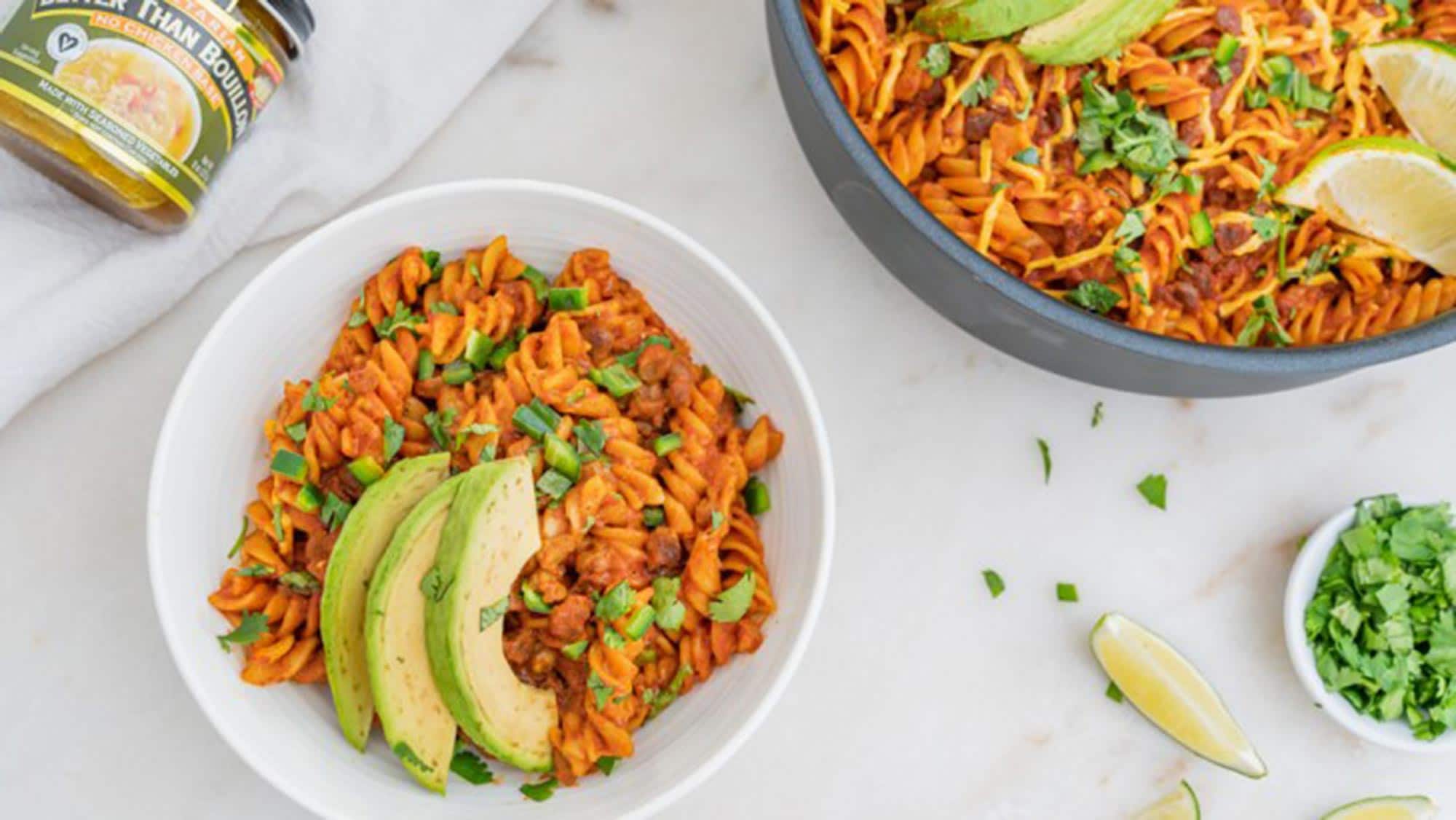 vegan enchilada pasta