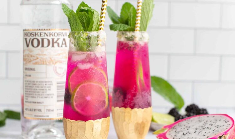 Pink Dragonfruit Cocktail Drink Recipe World of Vegan-100