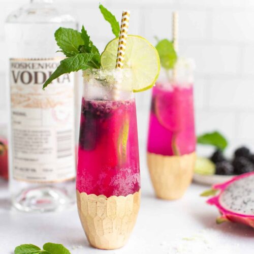 Pink Dragonfruit Cocktail Drink Recipe from World of Vegan