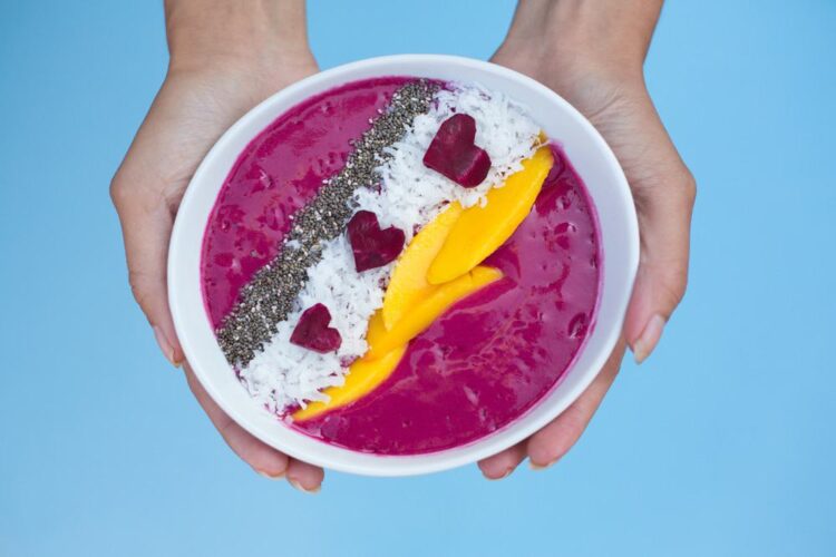 Pink Heart Beet Smoothie Bowl