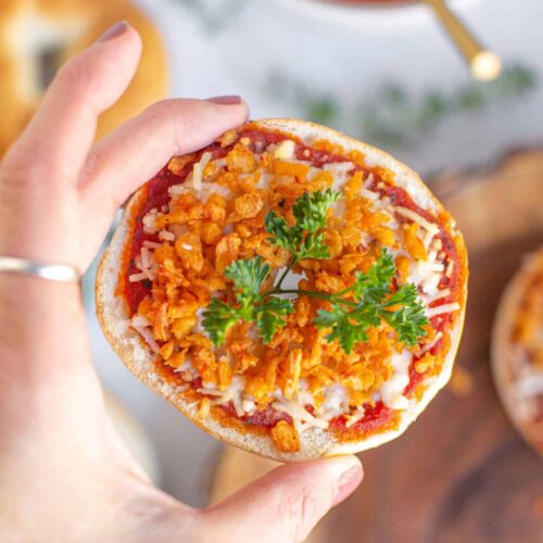 Vegan Bagel Bites Mini Pizzas