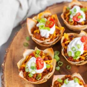 Vegan Wonton Taco Boats Appetizer