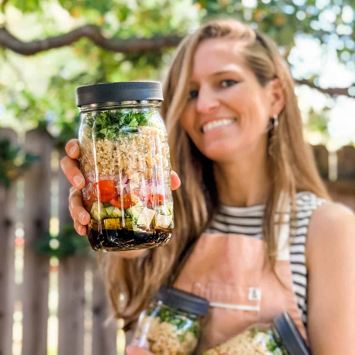 Vegan Quinoa Salad in a Jar