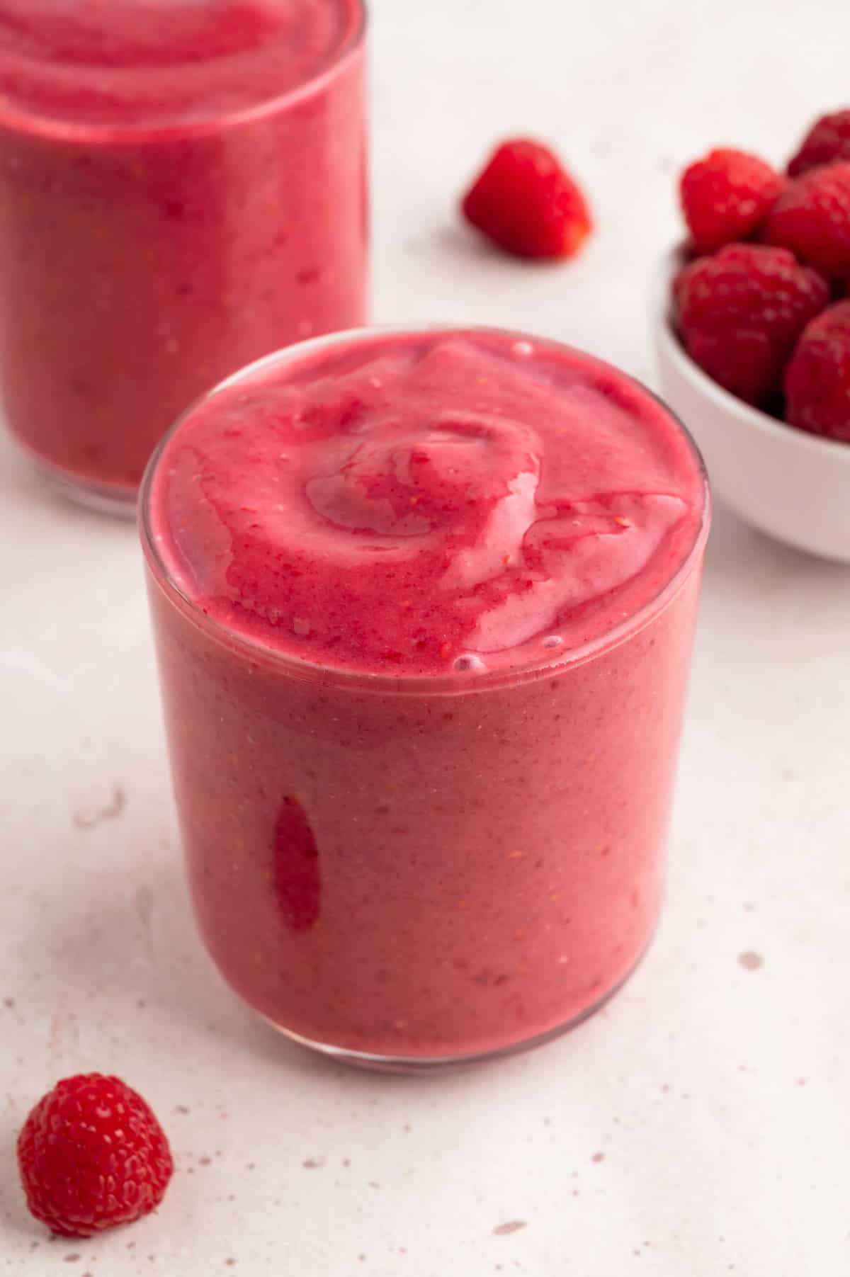 A raspberry smoothie.