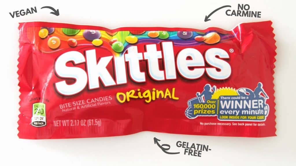 red original skittles package vegan gelatin free