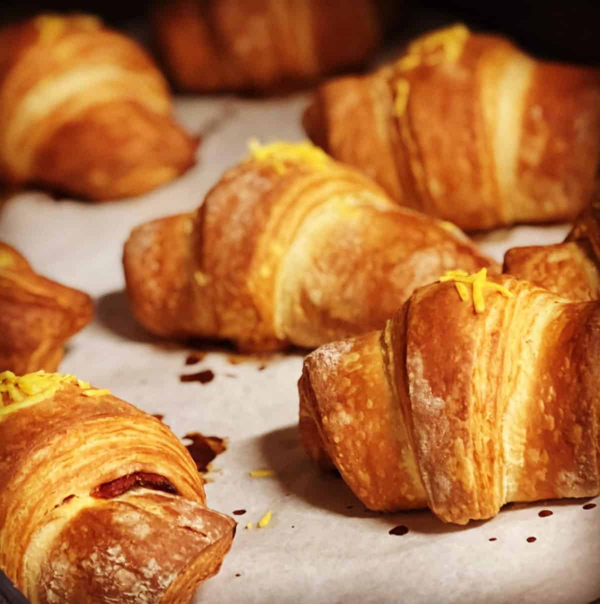 Vegan pizza croissants from Sweetpea Baking Company in Portland.