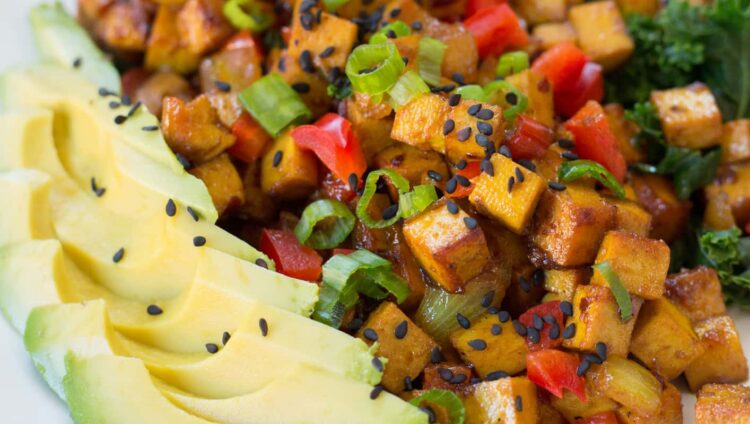 Teriyaki Tofu Scramble friendly vegan cookbook