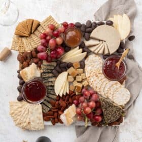 A vegan cheese grazing board.