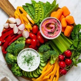 A vegetable charcuterie board.