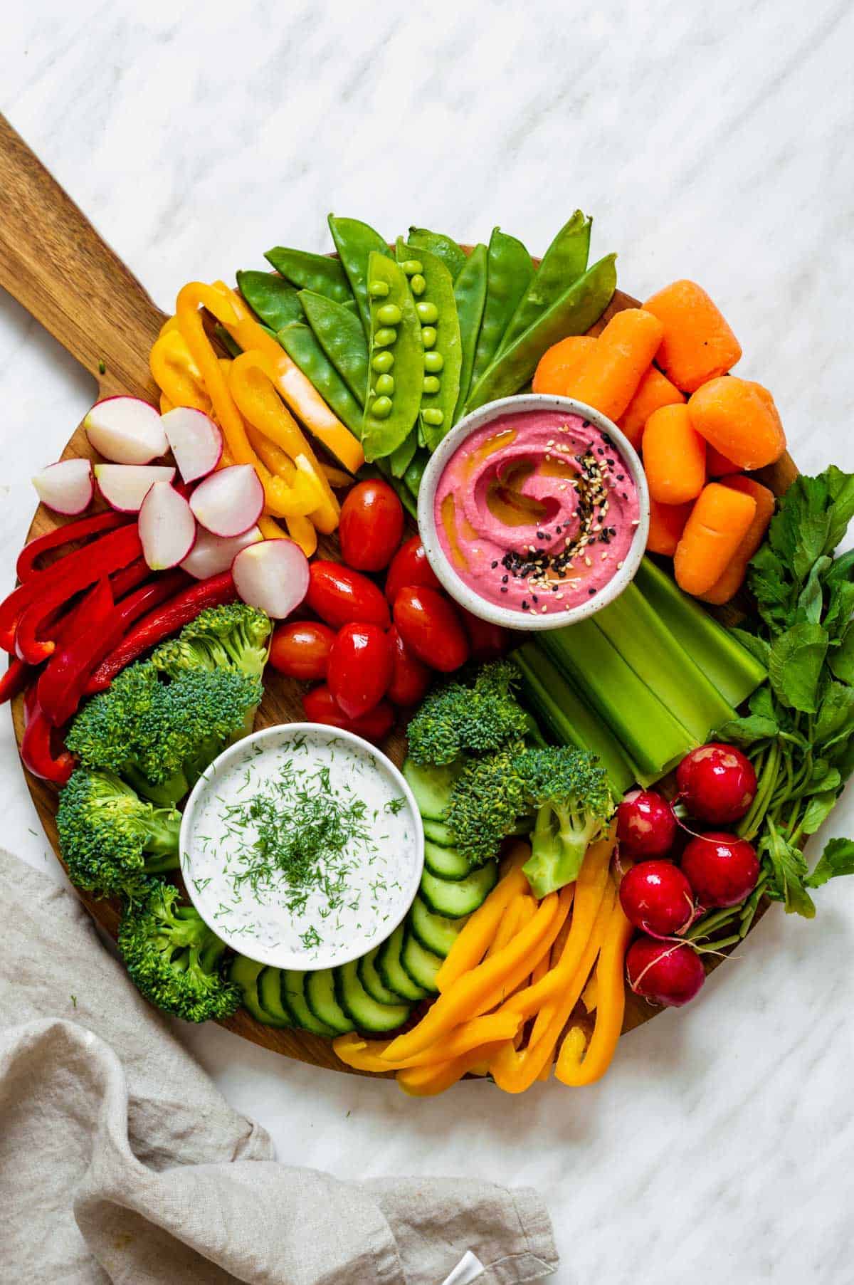 A vegetable charcuterie board.