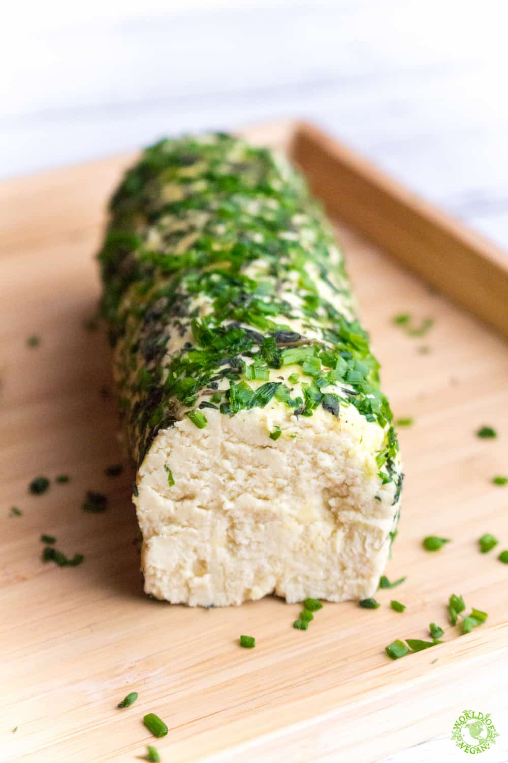 Vegan Cheese Log | Holiday Recipe | WorldofVegan.com | #vegan #cheese #holiday #plantbased