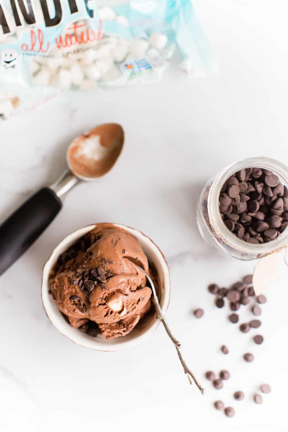 Vegan Rocky Road Ice Cream | Dairy-free | Soy-Free | Gluten-Free | WorldofVegan.com 