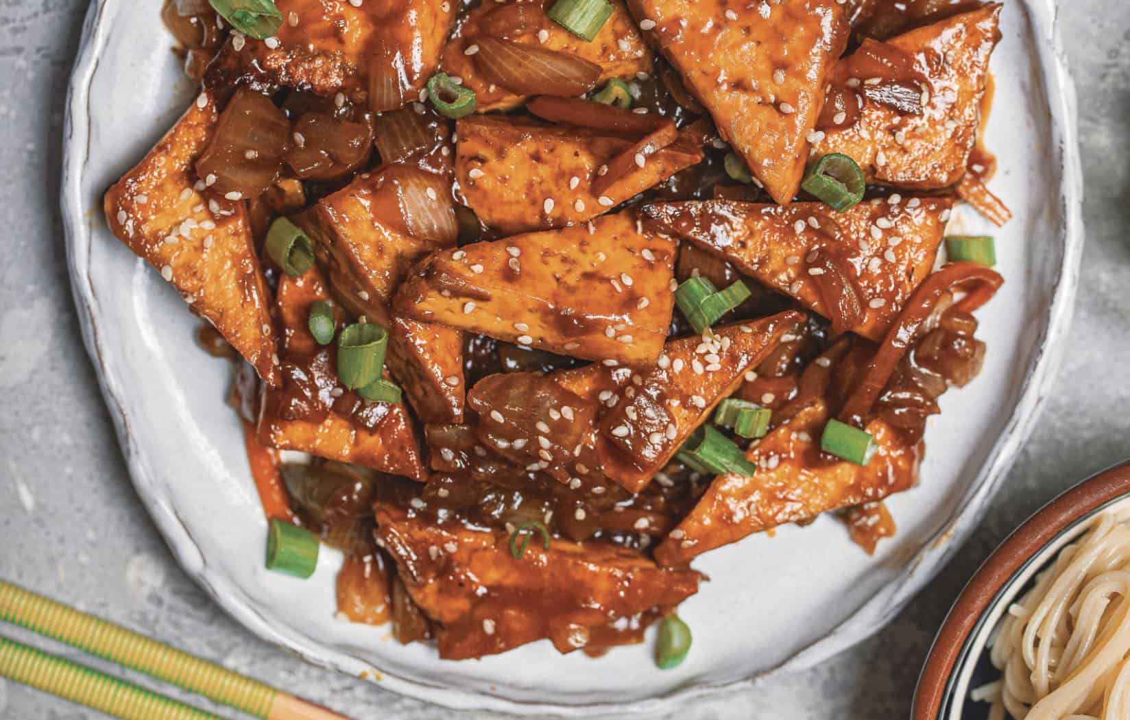 Vegan Crispy Tofu Recipe with Sweet and Sour Sauce