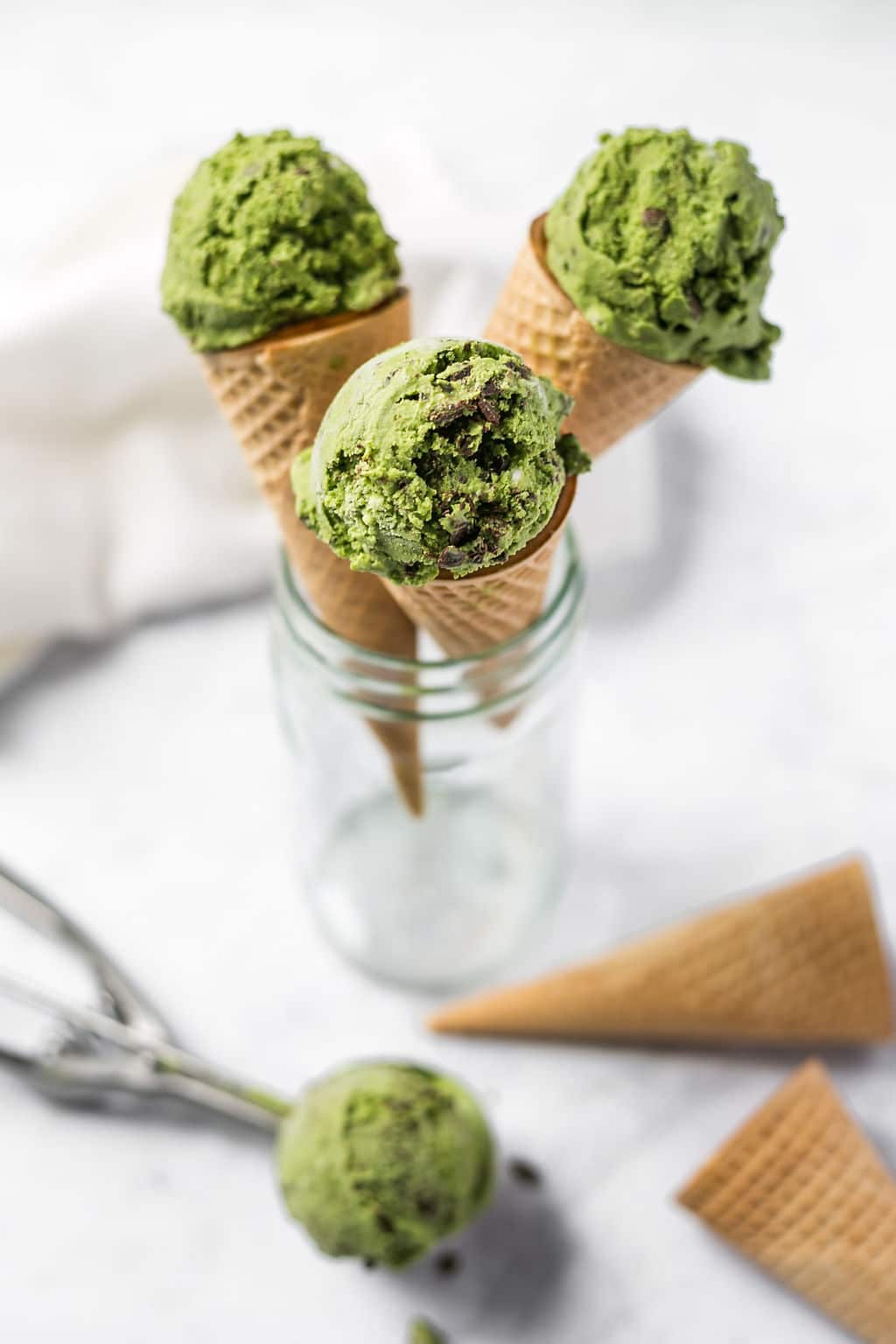 Best Vegan Ice Cream Recipe—Matcha Chip With Coconut Milk