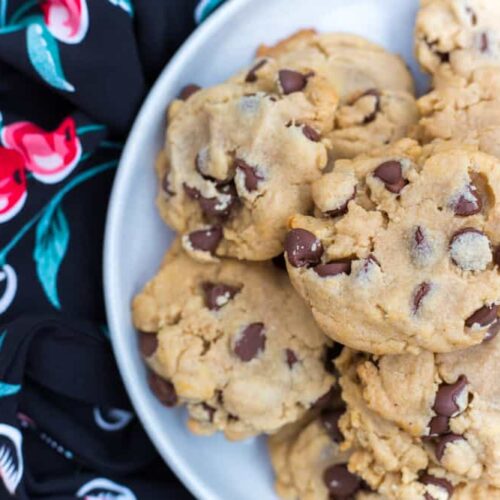 Vegan Peanut Butter Chocolate Chip Cookies and Cookie Dough