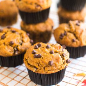 The Best Vegan Pumpkin Muffins With Chocolate Chips