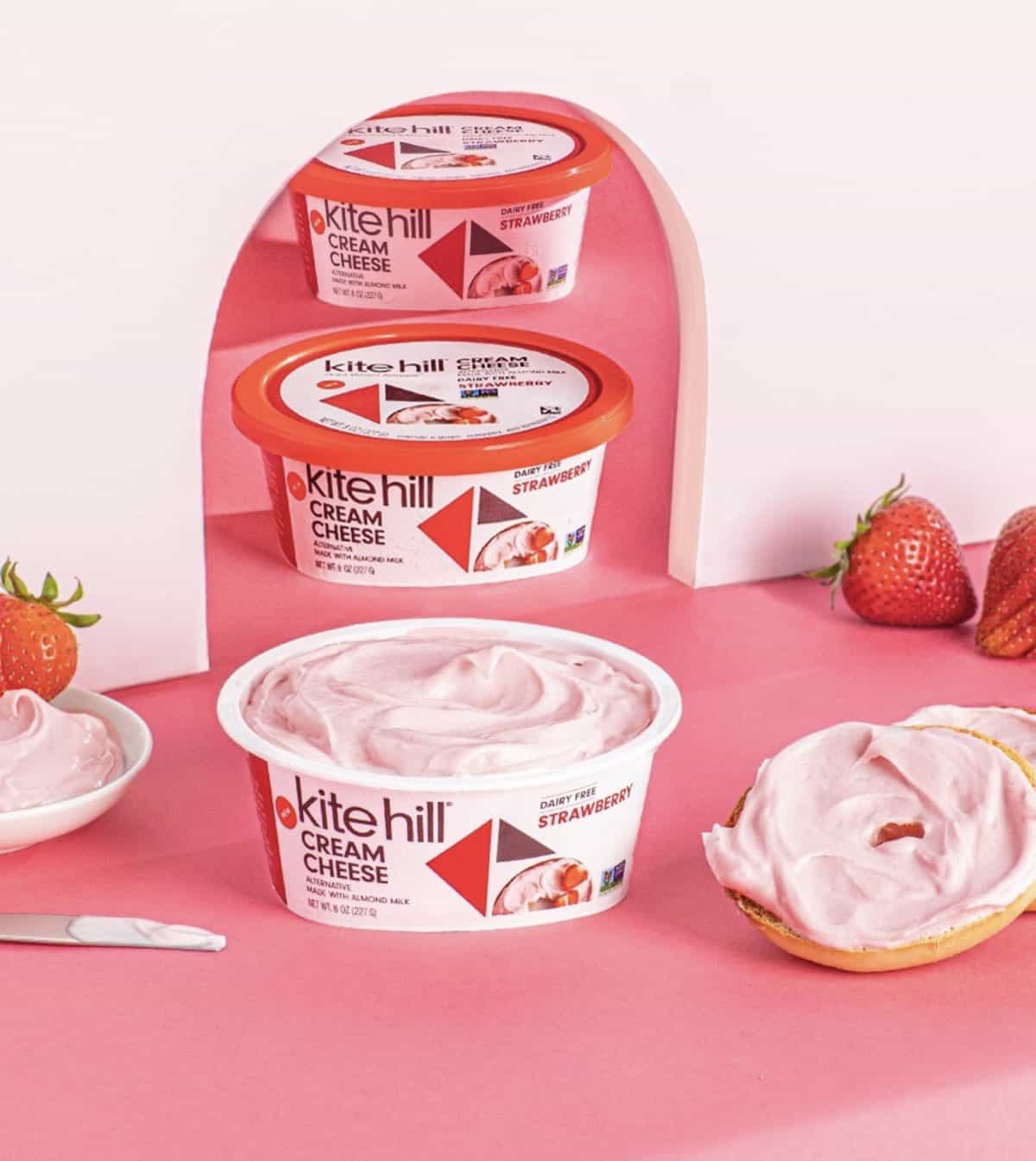 strawberry vegan cream cheese from kite hill