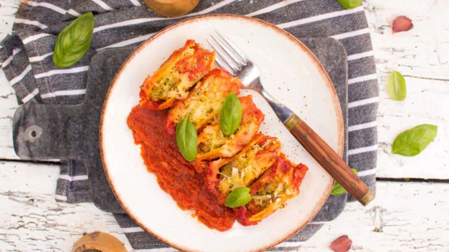 Vegan Stuffed Shells Dish