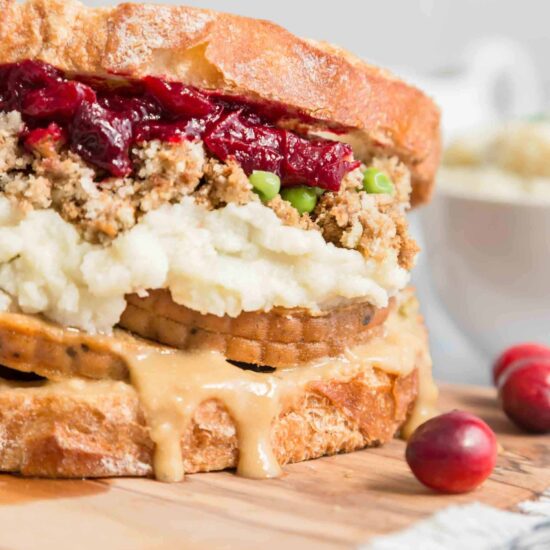 Vegan Thanksgiving Sandwich from Leftovers Recipe