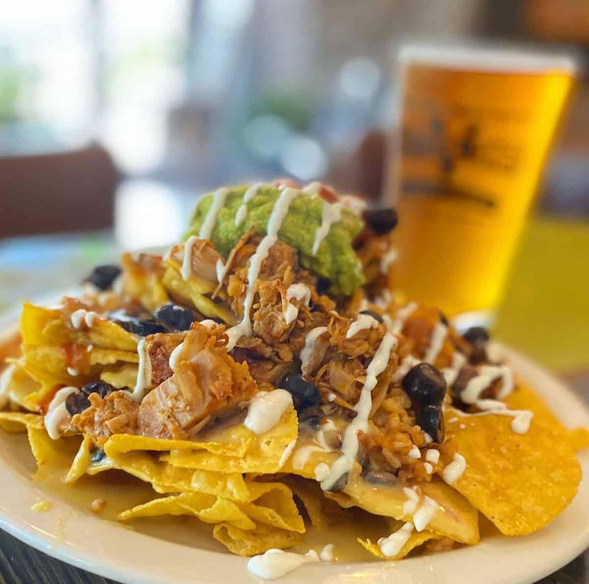 Vegan nachos from Vertical Diner in Portland, Oregon.