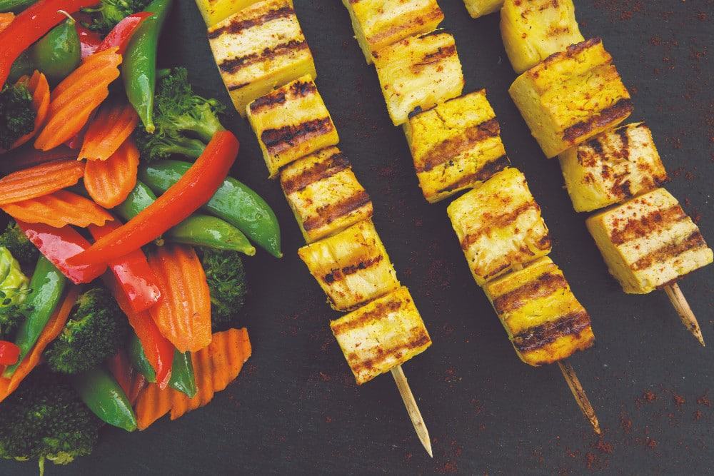 Grilled Tofu Skewers with Veggies