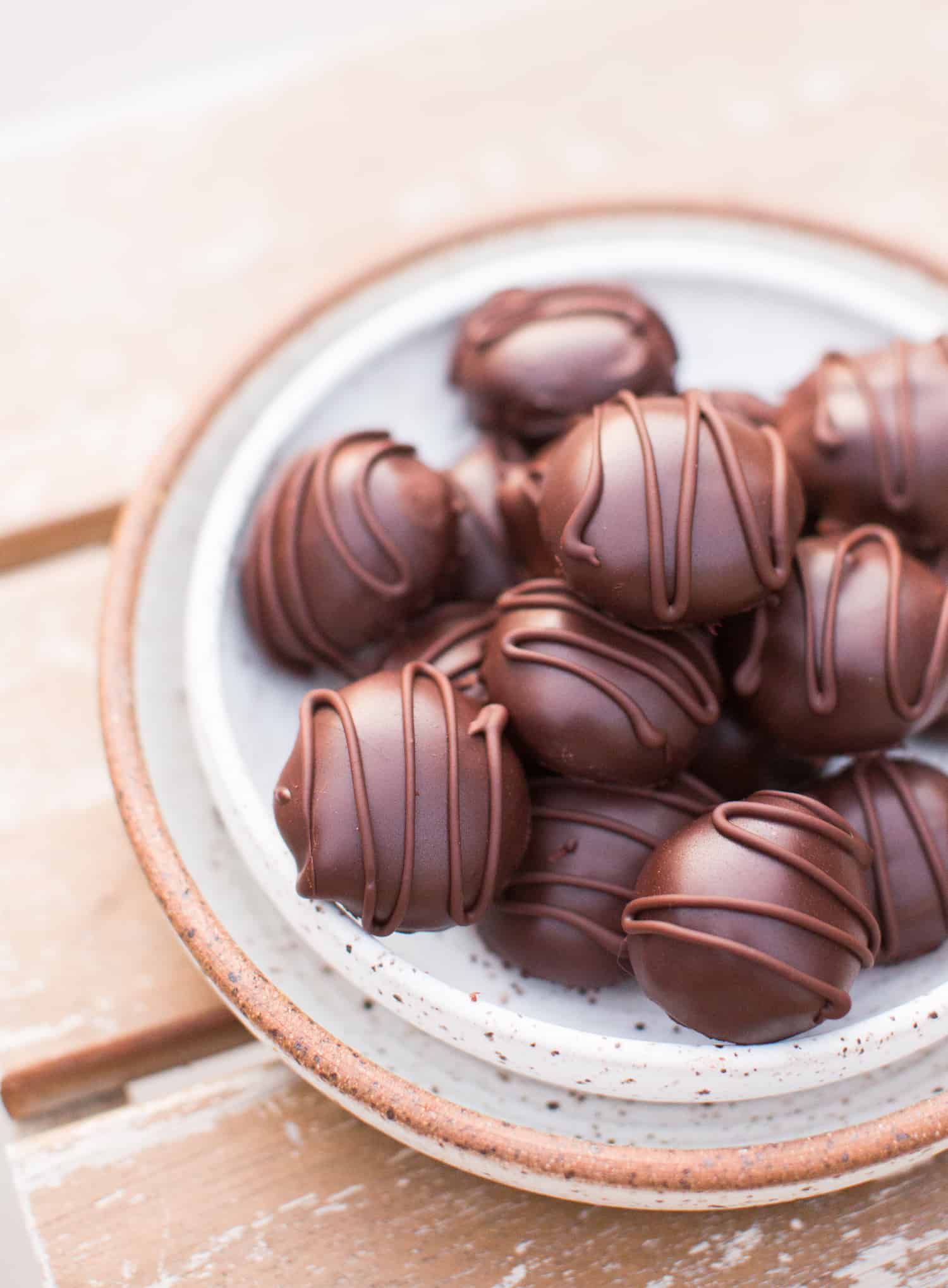 Chocolate Vegan Truffles with Liquor.